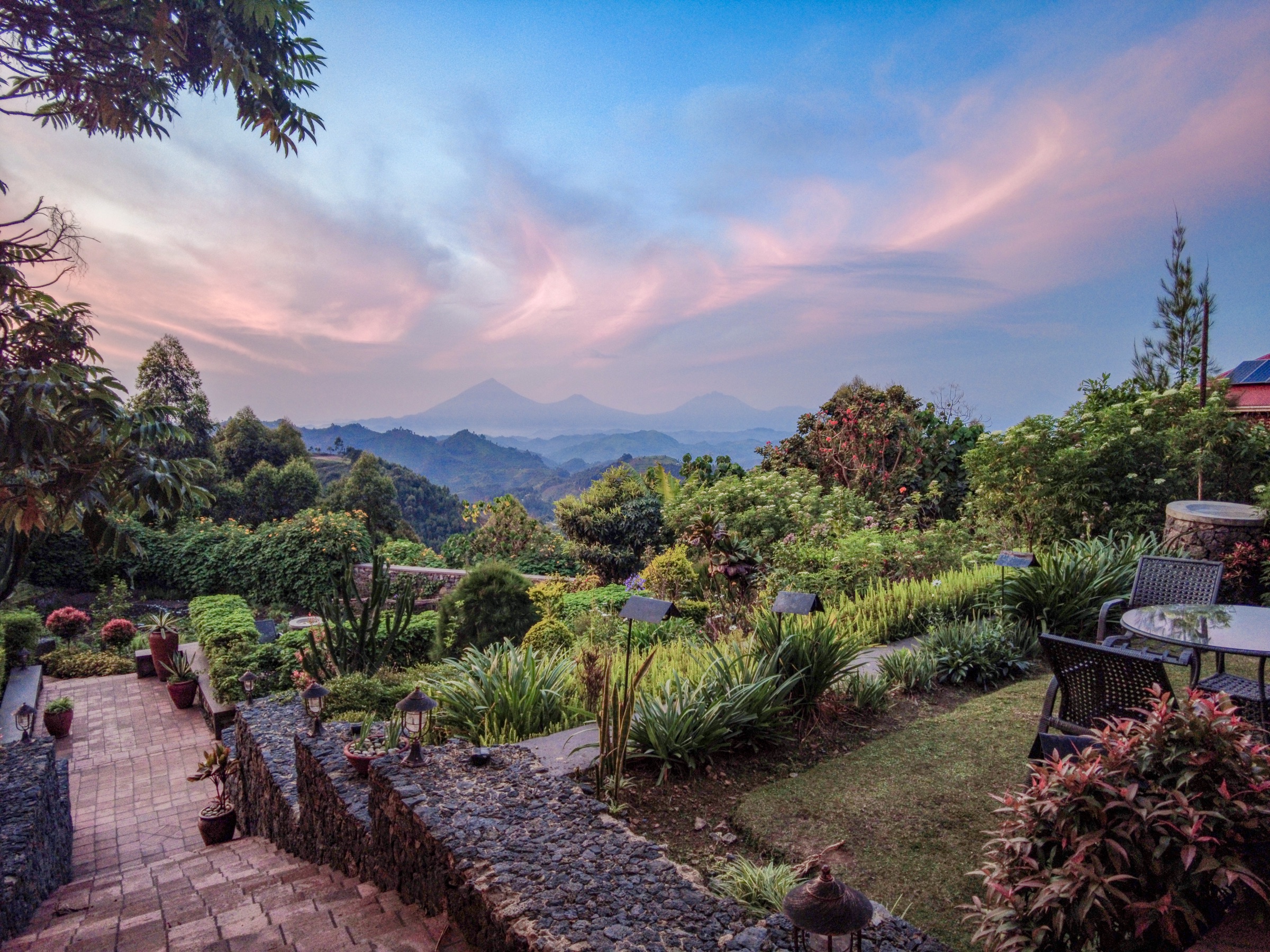 Virunga views from Nkuringo Gorilla Lodge